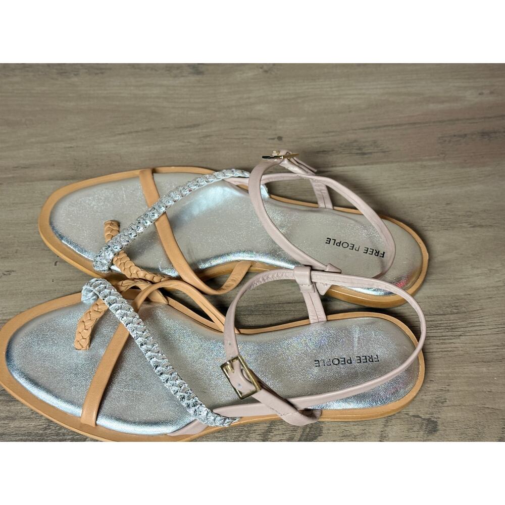 Free People Women's Sunny Days Sandal Silver Size 9 - Picture 8 of 8